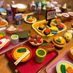 イワコー おもしろ消しゴムの食べ物/動物セット　おまけ付きの画像