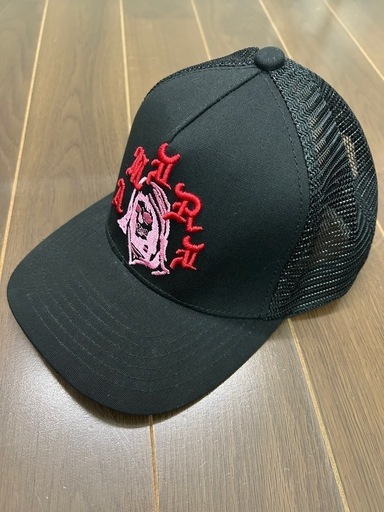 AMIRI キャップ 黒  刺繍ロゴ