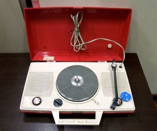 昭和レトロ 日立 ポータブル レコードプレイヤー DPA-280 電気