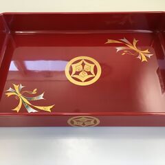 ♪特選高級漆器 特大 トレー お盆 61×40×9㎝ 箱付 中古...