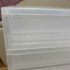 ポリプロピレン　小物収納ケース　ワイド　引き出し　深型　朝型　キャスター　無印良品　の画像