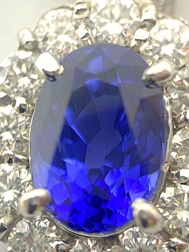 PT900/PT850 ペンダント ネックレス サファイア S1.52ct ダイヤモンド D0.49ct 6.8g 45cm