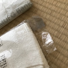 フェイスタオル　白　3つの画像