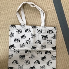 猫　帆布トートバッグ（未使用）の画像