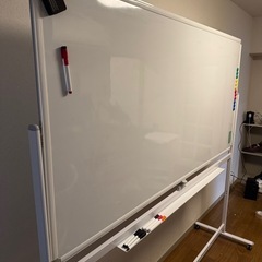 【新品同様】SKK ホワイトボード 両面 脚付き 1800mm×900mmの画像