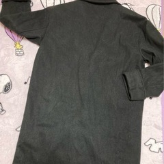 ＢＫ)黒コート ジッパー付きポケットの画像