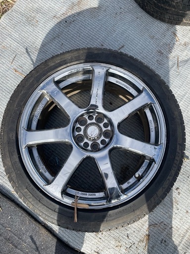 ワークXT7 メッキ　7J+32 １７インチ２本 ワークXT7 メッキ 7J+32 17インチ2本 Yahoo!オークション - 【希少