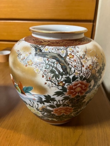 九谷　花瓶　勝山作