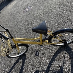 イエロー シティサイクル 前面バスケット付き