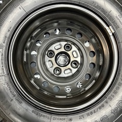 ㊼軽トラ・箱バン用の新品ゴツゴツタイヤと中古美品テッチンホイールとナット付き 商談中」④軽トラ・箱バン用の新品ゴツゴツタイヤと新品ホイールと新品