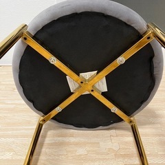 ベロア⭐︎スツール おしゃれ グレー　チェア　椅子の画像