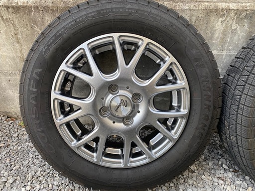 スタッドレスタイヤ、ホイールセット、4本、中古、165/70/R14