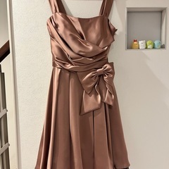 【無料】AIMER パーティードレス ピンクブラウン 9号 結婚式