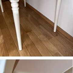 ホワイト　テーブル・机　幅110㎝の画像