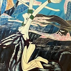 ベトナム　天馬に乗る女神　画