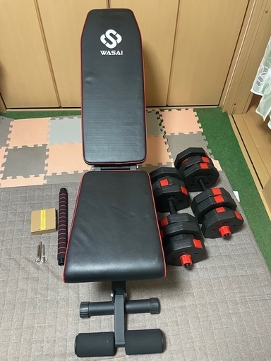 トレーニングベンチ　ダンベルセット