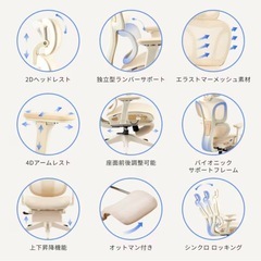 【新品・ホワイト】オフィスチェア・C7 Lite Flexispotの画像