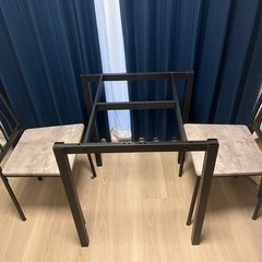 ダイニングテーブル　イスセット　2人用　　　の画像