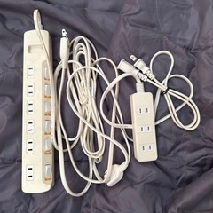 エレコム 電源タップ 6個口5m 4個口1m と 延長コード　3...