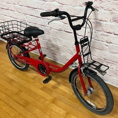 【10/31まで決算セール¥3000値引中】【大人用】整備済中古自転車 ブリヂストン ジョシスワゴン 20/18型 赤色 <自転車のオオムラ 静岡店>の画像