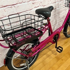 【大人用】整備済中古自転車 ブリヂストン ジョシスワゴン 20/18型 たくさん荷物が積める ピンク色 <自転車のオオムラ 静岡店>の画像