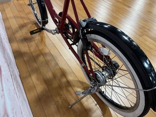 【完売御礼】【大人用】整備済中古自転車 ブリヂストン 20型ベガス 赤/ベージュ色 <自転車のオオムラ 静岡店>