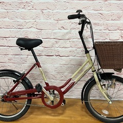 【大人用】整備済中古自転車 ブリヂストン 20型ベガス 赤/ベー...