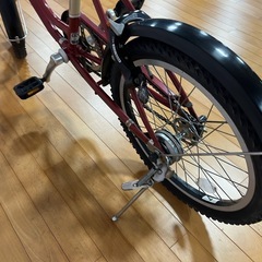 【大人用】整備済中古自転車 ブリヂストン 20型ベガス 赤/ベージュ色 <自転車のオオムラ 静岡店>の画像