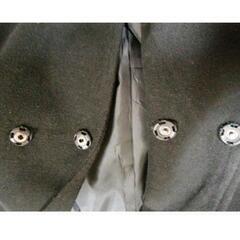 【お値下げ】スーパーロングコート　レディース　韓国ファッション　チェスターコート　韓国製　フロントスナップ　共布紐付きの画像