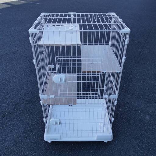 アイリスオーヤマ 猫 ケージ 2段 ハンモック付 キャスター付 キャット ペット 猫 ねこ カゴ ケース