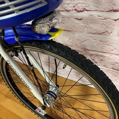 【小学生用】整備済中古自転車 ブリヂストン26型クロスファイヤーJr  身長128cm程度から 白青色 <自転車のオオムラ 静岡店>の画像