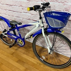 【小学生用】整備済中古自転車 ブリヂストン26型クロスファイヤーJr  身長128cm程度から 白青色 <自転車のオオムラ 静岡店>の画像