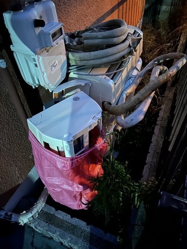 エアコン2台室外機2台ホース配線等