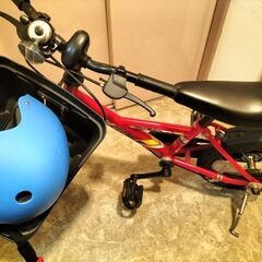 子ども自転車　赤