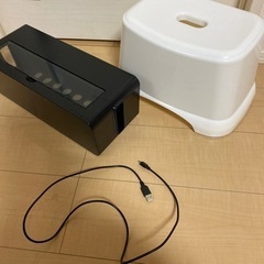 お風呂椅子商談中　コード隠し、充電ケーブル