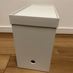 無印良品  再生ポリプロピレン入りファイルボックス スタンダードタイプ　ワイド ホワイトグレーの画像