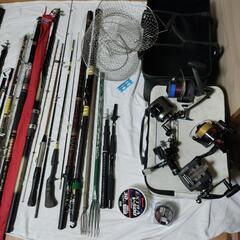 釣り具　竿　色々　まとめ売り　リール　釣り糸　かご　釣り用品　渓流　海釣り　ダイワの画像