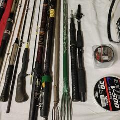 釣り具　竿　色々　まとめ売り　リール　釣り糸　かご　釣り用品　渓流　海釣り　ダイワの画像