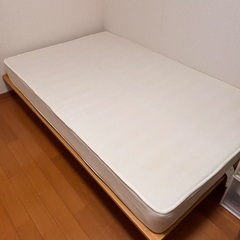 無印　セミダブル　スプリングマットレスセット