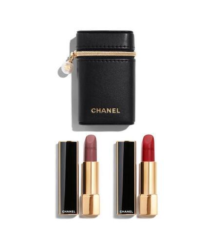 リップスティック2本付き非常に入手困難【日本未入荷】CHANELリップスティック2色 \u0026 ポーチ特別限定品のルージュ アリュール ヴェルヴェット レ ペルル セット