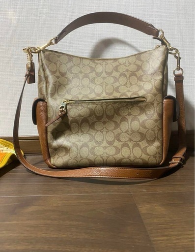 COACH コーチ シグネチャー ショルダー バッグ 大きめ サイドポケット