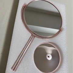 卓上ミラー ピンク シャンパンゴールド 新品同様の画像