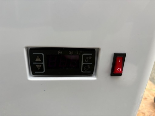 ■中古品 城島 卓上冷蔵ショーケース HJR-FG60SWT 100V 2020年 ４面ガラス 60L 446ｘ400ｘ820ｍｍ 動
