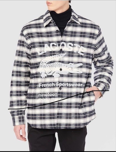 LACOSTE チェック柄 長袖シャツ 冬物アウター