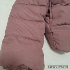 定価3000円★バースデイ　ママラク　アウター　女の子　　ピンク　 110 ダウン　コート　リボン　mamaraku 　の画像