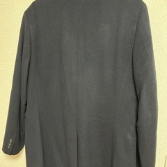 ユニクロ　メンズロングコート(紺、Lサイズ)の画像