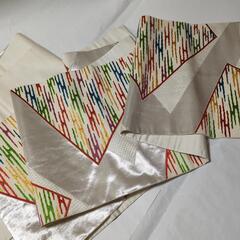袋帯　正絹　刺繍　中古　の画像