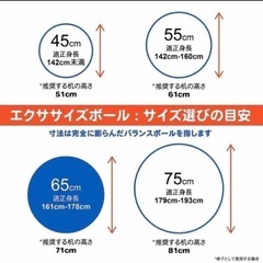 URBNFit バランスボール 65cm ダイエット 体幹 ピラティス 腰痛対策 青色の画像