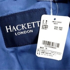 HACKETT LONDON ハケット 定価4.3万 上質ウールツイル 2B テーラード ジャケット 紺の画像