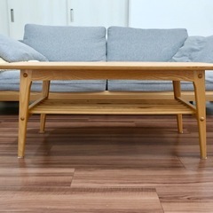 北欧家具 センターテーブル ローテーブル ナチュラルの画像